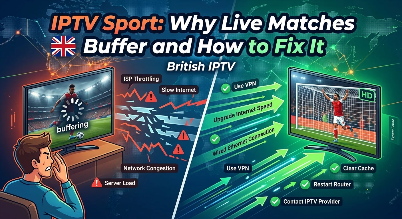 IPTV sport UK — why live matches buffer and how to prevent it