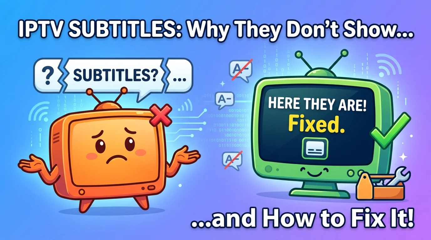 IPTV subtitles not working — subtitle types, player support and sync